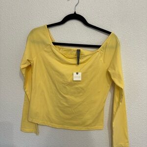 Anthropologie Sunny Yellow Long Sleeve Top